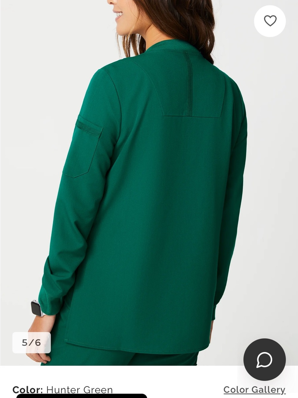 Large FIGS Black Bellery Scrub Jacket - Picture 6 of 6
